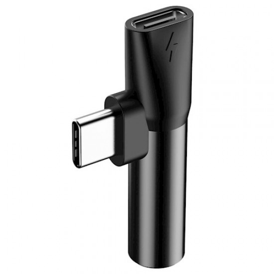 Baseus adapter L41 USB-C to USB-C - jack 3,5 mm black