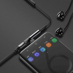 Baseus adapter L41 USB-C to USB-C - jack 3,5 mm black