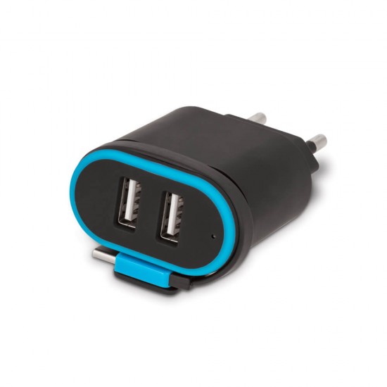 Forever wall charger TC- 02  2 USB ports 2.4A with cable Lightning / iPhone Black