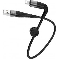 Borofone BX32 Braided USB to Lightning cable black 0.25m